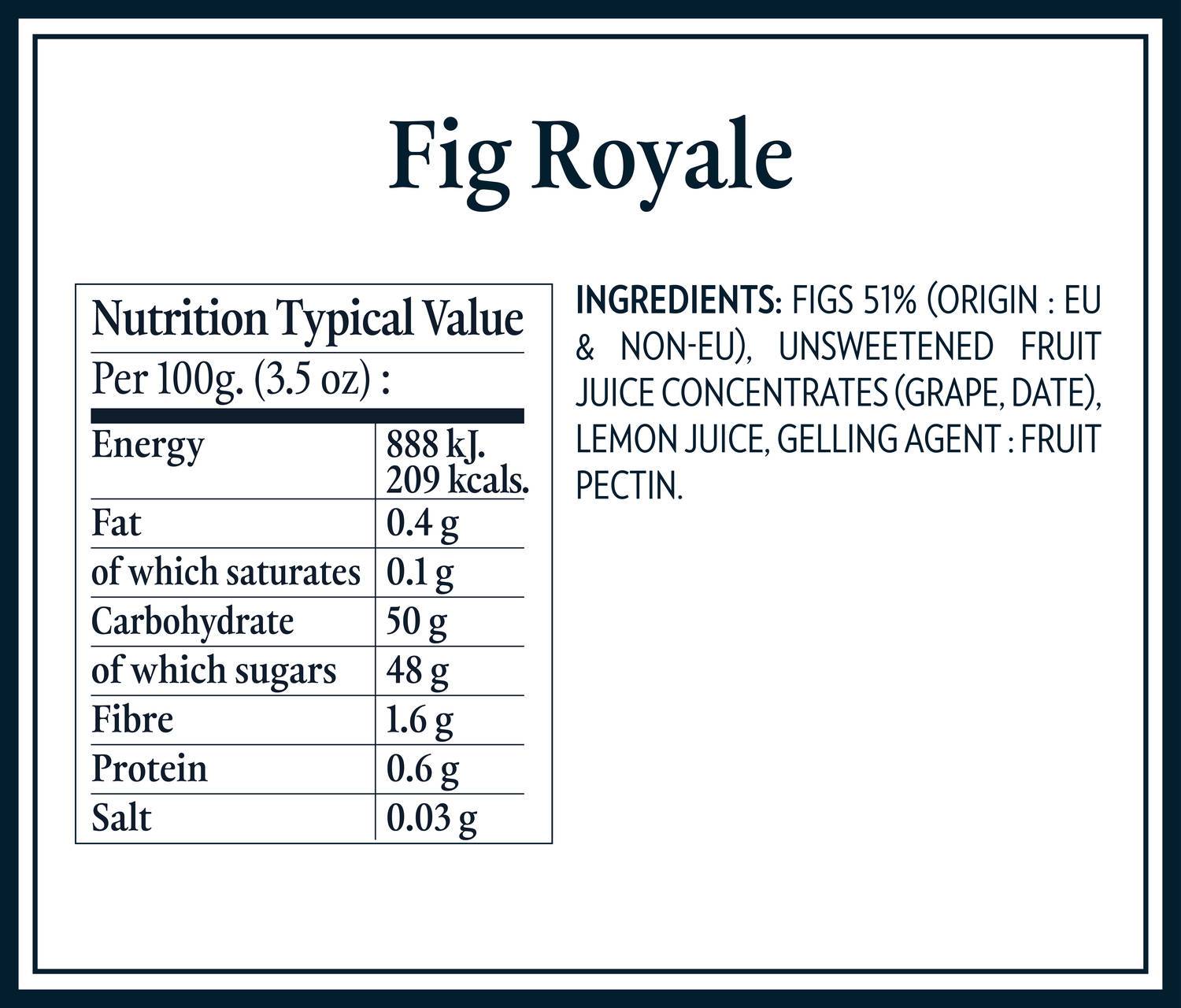 Nutrition Tables fig royale